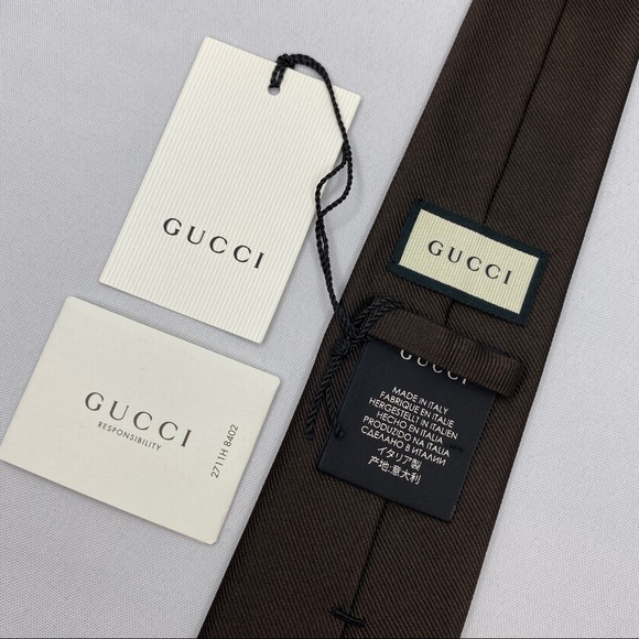NWT Gucci GG Interlocking Under-Knot Logo - Brown - Picture 4 of 7